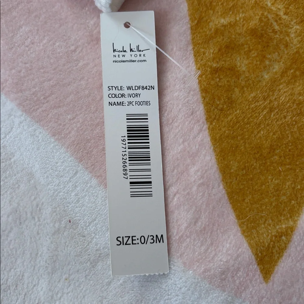 Nicole Miller Pink Bow Baby One Piece - Size 0 to 3 months